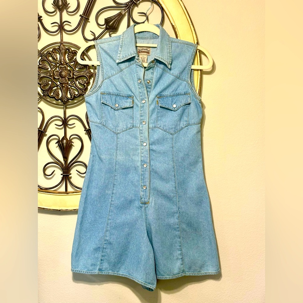 Vintage Denim 90’s Workwear Romper